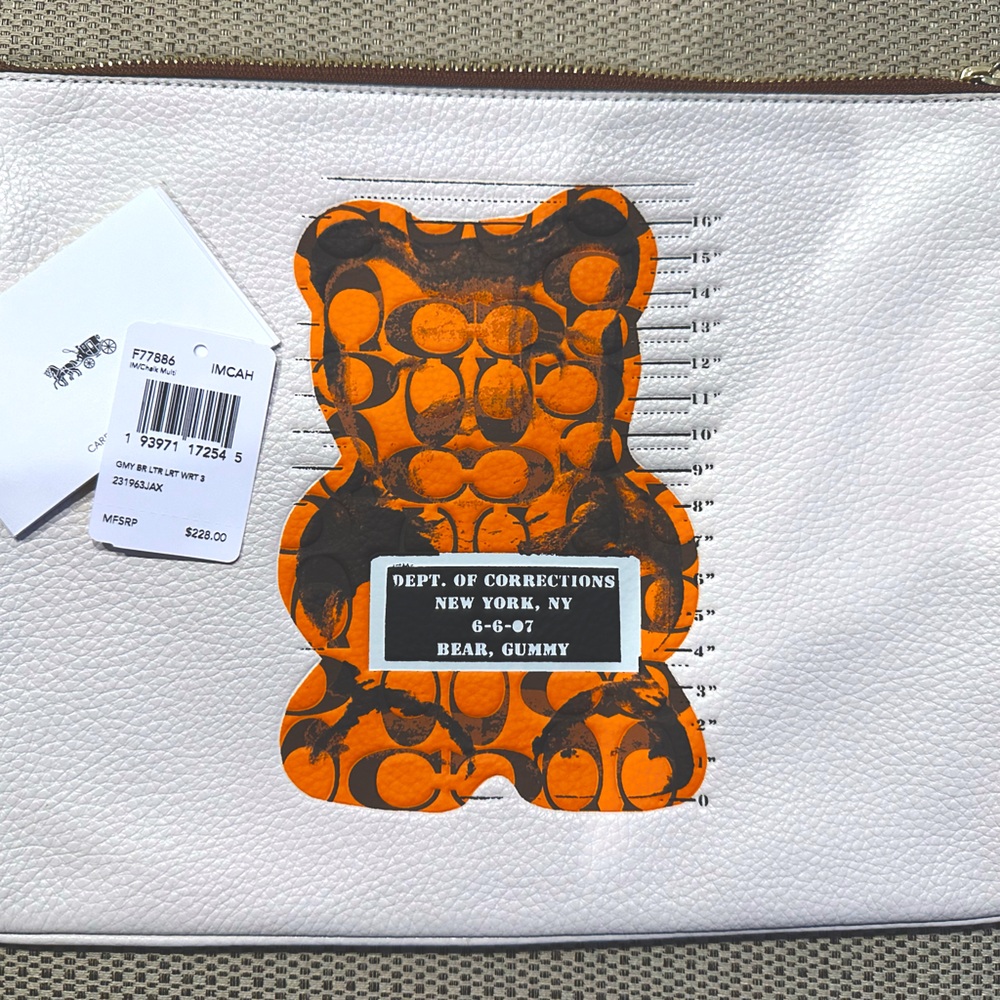 NWT Authentic Coach Gummy Bear Vandal Wristlet